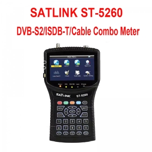 SATLINK ST-5260 for Brazil Japan ISDBT satellite finder DVB-S2/ISDB-T/Cable Combo Signal Meter h.265 1080p 4.3inch st5260