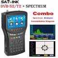 Satlink WS-6979 original DVB-S2&DVB-T2 MPEG4 COMBO + Spectrum Satellite Meter Finder ws-6950hd sat finder ws6979 meter