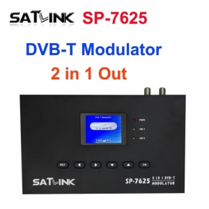 Original Satlink SP-7625 DVB-T Modulator Route DVB-T modulator AV Router DM Modulator DVB-T AV HD Digital RF Modulator 2 in 1