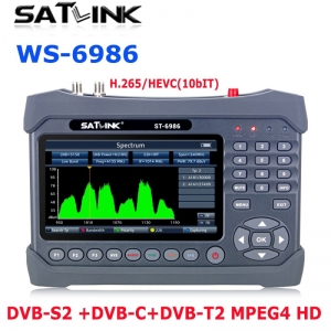 Satlink ST-6986 DVB-S2/S DVB T/T2 DVB-C Satellite signal finder locator H.265 HEVC MPEG-4 signal Meter Finder satlink ST6986