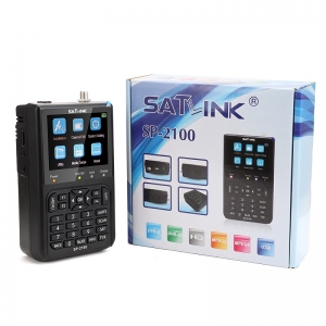 SATLINK SP-2100 HD SatFinder SP2100 acm backlight DVB S2 ws6933 MPEG-2/4 Digital Satellite Finder Meter with 3.5 Inch LCD Screen