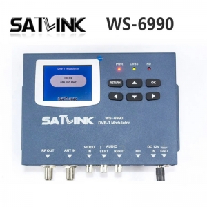 Satlink WS-6990 1080p Terrestrial 1 Route DVB-T DVB-C ISDBT ISDB-T RF Modulator H.264 WS6990 Digital finder Meter vs ST-6503